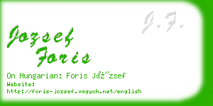 jozsef foris business card